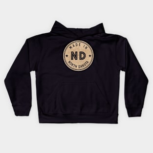 Made In North Dakota ND State USA Kids Hoodie